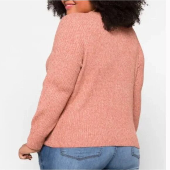 Market & Spruce Aspen Cropped Blouson Sleeve Sweater - Size XL - Picture 4 of 4